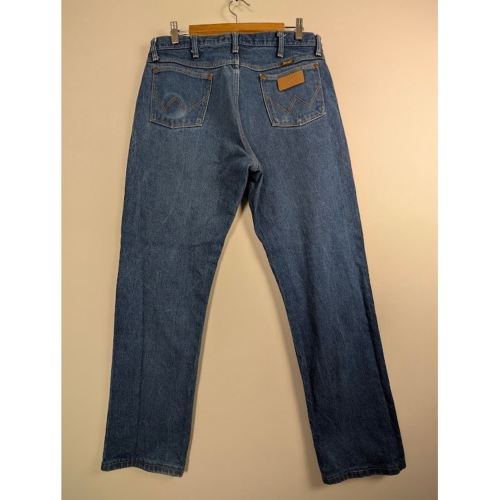 Wrangler 13MWZ Cowboy Cut Jeans Mens 36x29.5 Blue Denim Original Fit Skoal Ring